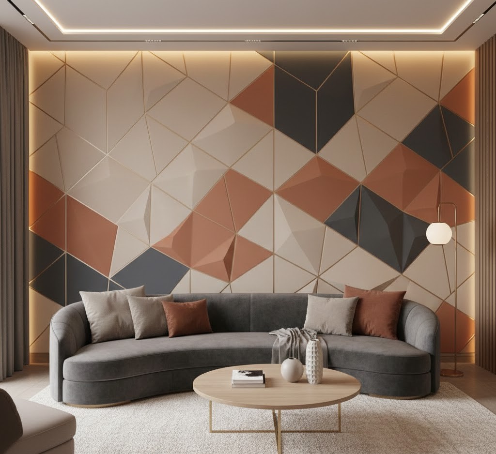 Geometrische panelen toepassing